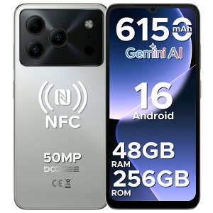 �y���ʌ���7000�~OFF�zDOOGEE NOTE56PLUS Android16 �X�}�z SIM�t���[ 6.56�C���` 90Hz�f�B�X�v���C 5000����f�J���� 48GB+256GB+�ő�2TB�g���Ή� 8�R�ACPU 6150mAh��e�ʃo�b�e���[ NFC/�w��F��/��F��/GPS/OTG�Ή� 