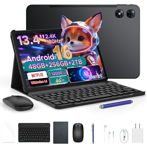 �y���ʌ���10000�~OFF�E6�_�Z�b�g�t�zAndroid16 �^�u���b�g POCKAM P13PRO 13�C���`���� SIM�t���[ 8�R�ACPU 48GB+256GB+2TB�g�� FHD+�𑜓x 120Hz 12000mAh Widevine L1 Netflix ��F�� Gemini AI�Ή� �L�[�{�[�h�E�P�[�X