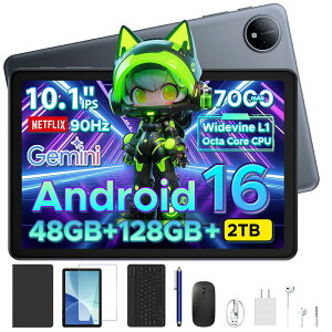 �y������4000�~�I�t 6���i�t���zAorlym P10 Android16 10�C���` �^�u���b�g Gemini AI�@�\ 48GB RAM+128GB ROM+2TB�g���� HD�𑜓x 90Hz���t���b�V�����[�g 7000mAh�o�b�e���[ Widevine L1 ��F�� �P�[�X+�L�[�{�[�h+