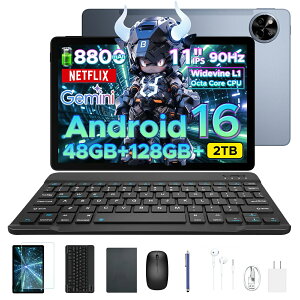�y�V�i����50%OFF 6���i�t��&���r���[�œ��T�zAORLYM P11 Android16 11�C���` ���� �^�u���b�g Gemini AI�@�\ 8�R�A CPU 48GB RAM+128GB ROM+2TB�g���� FHD+�𑜓x 90Hz�����t���b�V�����[�g 8800mAh��e�ʃo�b�e��