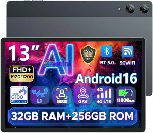 �y���Ԍ���10000�~�I�t&Gemini AI�zDOOGEE TABE3PRO Android16�^�u���b�g SIM�t���[ 13�C���`FHD+���� 90Hz 32GB+256GB+2TB�g�� 8�R�AHelio G100 CPU 11000mAh��e�� 4�X�s�[�J�[ 4G LTE/WiFi ��F�� WPS�Ή� �Z�K�F�؍�