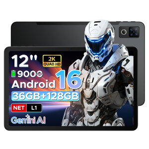 �y������50%�I�t�zAnyreal U12 Android 16 �^�u���b�g 12�C���` FHD+ ���� 90Hz �I�N�^�R�A 24GB RAM+128GB ROM+2TB�g���Ή� GeminiAI Android�^�u���b�g 9000mAh ��e�ʃo�b�e���[ Widevine L1 NetFlix 1080P ��F��+BT5.0+WPS