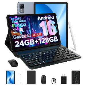 DOOGEE U12 �Z�b�g�� Android 16 �^�u���b�g 12�C���` FHD+ ���� 90Hz �I�N�^�R�A 24GB RAM+128GB ROM+2TB�g���Ή� Gemini AI�@�\ 9000mAh ��e�ʃo�b�e���[ Widevine L1 NetFlix 1080P ��F��+BT5.0+WPS+5G WI-FI���f��+18W����