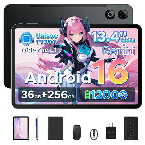 �y8/1���� 50%�I�t+5�{P�Ҍ��z DOOGEE U13PRO�Z�b�g�� 5���i�t�� Gemini AI Android16 �^�u���b�g 13.4�C���` ���� WPS office�Ή� 120Hz WiFi���f�� 36GB RAM+256GB ROM+2TB�g���� 11000mAh ��e�� Unisoc T7300 6nm Bluetooth5.4 