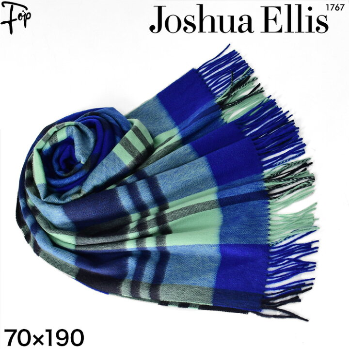 経堂) Joshua Ellis ジョシュアエリス カシミヤ大判フリンジストール  
