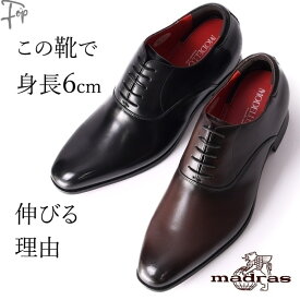 身長アップ ビジネスシューズ シークレットシューズ 6cm アップ 新郎 靴 本革 靴 冠婚葬祭 黒 ブラック ダーク ブラウン 茶 内羽根 プレーントゥ オックスフォード シューズ 紳士靴 小さいサイズ ビジネス フォーマル スタイルアップ セレモニー マドラス モデロ モデーロ