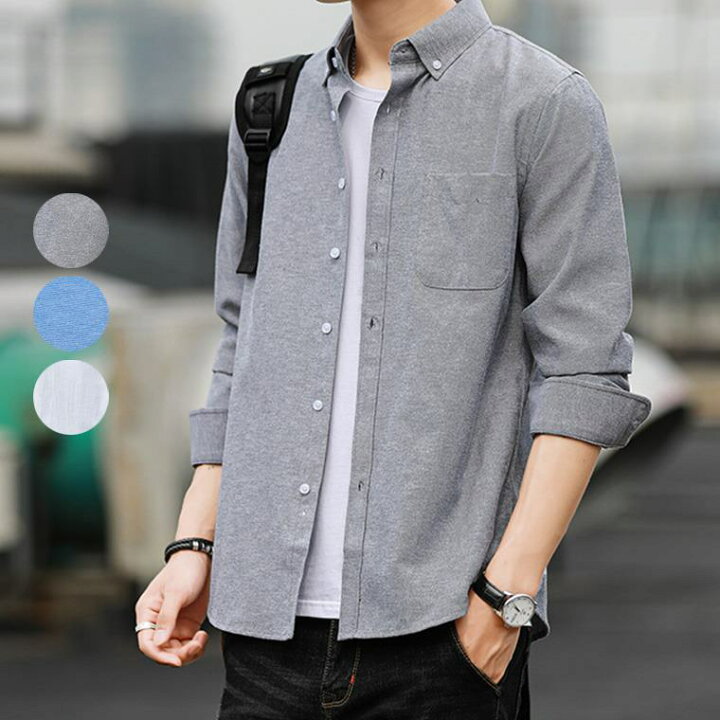 楽天市場 長袖シャツ メンズ Yシャツ カジュアルシャツ 長袖 メンズシャツ カジュアル おしゃれ 羽織 スリムシャツ 秋 冬 秋服 冬服 日常 秋冬 春 春服 For It