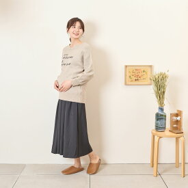 [for mom]パフスリーブ ニットプルオーバー レディース 産前産後 ママ 妊婦 春 夏 秋 冬 20代 30代 40代 OL [63737]
