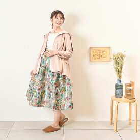 [for mom]フードジップ ティアードブルゾン レディース 産前産後 ママ 妊婦 春 夏 秋 冬 20代 30代 40代 OL [73069]