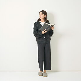 [for mom] シャギー使いニットカーデ レディース 産前産後 ママ 妊婦 春 夏 秋 冬 20代 30代 40代 OL [73119]