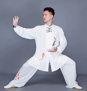 男女兼用 ウェア/長袖/上着/パンツ/武術表演服 太極拳服 サテン 演舞チャイナ服 ラッピング カンフーパンツ コスプレ 衣装 発表会 スポーツ 武術 ゆったり ラッピング カンフーパンツ