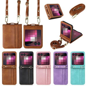 Moto Razr 50/50s/50d �P�[�X Razr 50 Ultra �J�o�[ PU���U�[ �܂肽���݌^ �J�[�h���[�t�� �V�����_�[�X�g���b�v ���|���x���g�t�� �������߉\ Motorola ���g���[�� ���[�U�[50 / 50 �E���g�� �ی�P�[�X