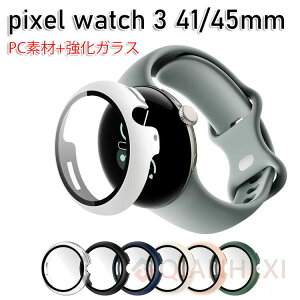 Google Pixel Watch 3 41/45mm �P�[�X �E�F�A���u���[���E�X�}�[�g�E�H�b�` PC�f��+�����K���X �t���J�o�[ �t���ی� �O�[�O�� �s�N�Z�� �E�H�b�` 3 41mm 45mm �n�[�h�J�o�[ CASE �����Ռ� ���h�~ �֗� �y��