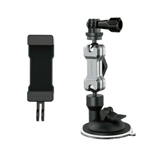 Sunnylife TY-Q9431 Universal Car Sucker Holder ���j�o�[�T�� �J�[ �T�J�[ �z���_�[ �X�}�[�g�t�H�� �X�}�z GoPro DJI Insta360 �B�e Vlog �p�x���� �z�� �X�^���h �ԍ� �� �K���X���� �}�E���g �l�C �֗��O�b�Y 
