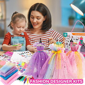 おもちゃ おままごと ファッションデザイナーキット 女の子用 創造性 DIY アート&クラフト おもちゃ ファッションデザイン マネキン付き 人形 服 裁縫キット 子供 対象 年齢6-12歳以上 誕生日 女の子 ギフト