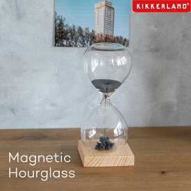 砂時計 マグネティックアワーグラス キッカーランド Magnetic Hourglass KIKKERLAND 時計 1分間 砂鉄 マグネット アート ガラス ユニーク シンプル かわいい おしゃれ デザイン オブジェ インテリア 雑貨 おススメ ギフト プレゼント 贈り物