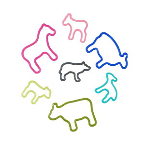 Aj}o[oh Gift BOX vXfB Animal Rubber Band AbVRZvg փS VR[ Y Vv 킢  Zoo Pet Dino Farm Y[ ybg fBm t@[ ϋv ϔM ϗ