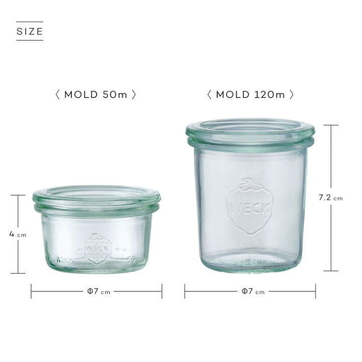 楽天市場】WECK GIFTBOX WE-S218 MOLD 50ml 120ml 3個セット モールド 