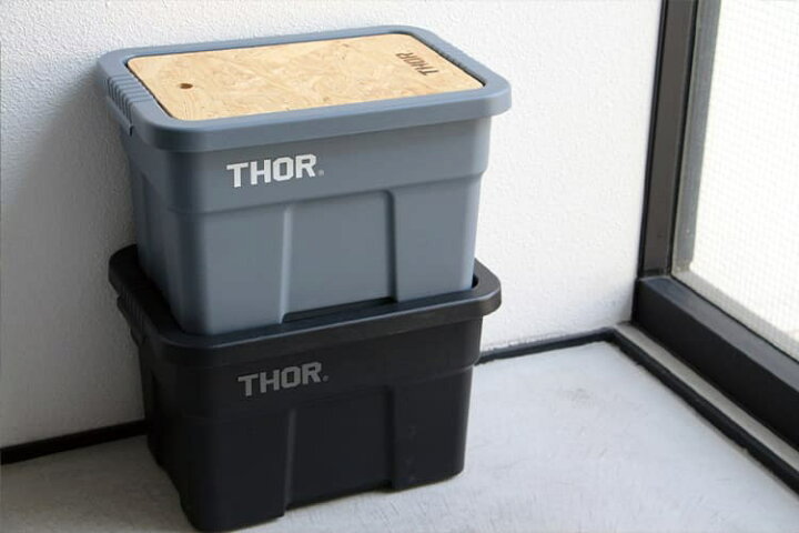 楽天市場】THOR large totes with lid 22L コンテナ ボックス 蓋付 