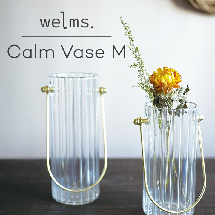 楽天市場 母の日 Welms Calm Vase M F04 0074 カーム ベース M 花瓶 一輪挿し フラワーベース 花器 ガラス 透明 クリア ハンドル付 ミニ 小さい 細長い 縦長 おしゃれ フォーアニュ