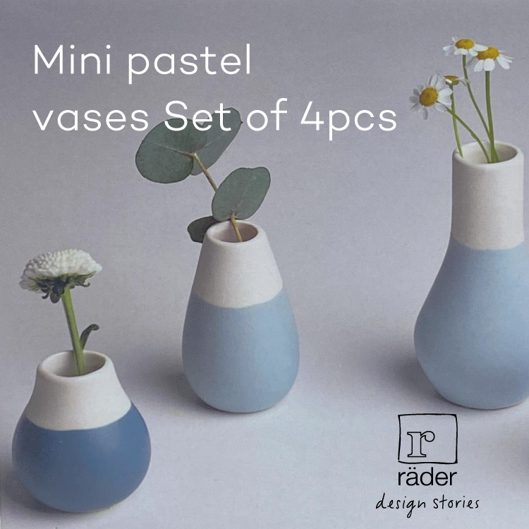 Mini pastel vases Set of 4pcs ミニフラワーベース 0134-805 0134-731 0134-732 フラワーベース 一輪挿し 花瓶 カラフル  せっ器 小さめ コンパクト かわいい ギフト