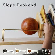 スロープブックエンド Slope Bookend ブックスタンド 本立て ブックエンド 倒れない 卓上│アイアン×木…