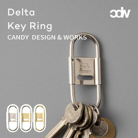 【ネコポス便】Delta デルタ キーリング CHW08 キーホルダー キーフック カラビナ CANDY DESIGN&WORKS キャンディ デザイン アンド ワークス 真鍮 日本製 シンプル おしゃれ ヴィンテージ かっこいい シルバー ゴールド ブラス ニッケル