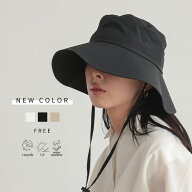 【最大30％OFFクーポン 11日9:59迄】撥水 UVカット ストラップ アドベンチャーハット レディース 帽子 ハ…