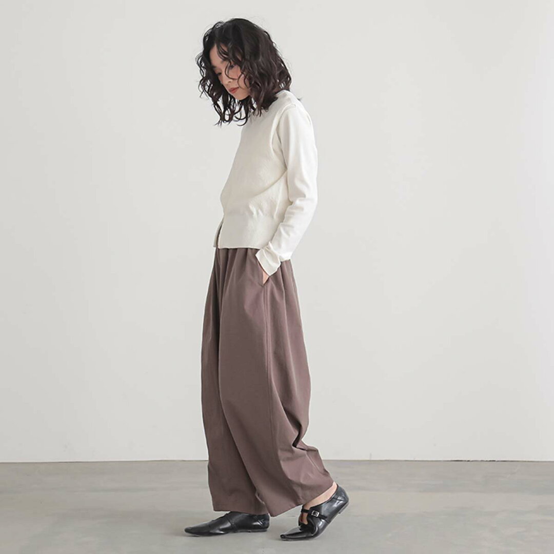 【マラソン開始限定クーポン!最大30%OFF 5日9:59迄】速乾 UVカット イージー コクーンパンツ レディース ボトム パンツ カーブパンツ チノパンツ バレルレッグ サスティナブル エコ 春 夏 秋 冬 低身長 高身長 プチ トール 洗濯可 for/c フォーシー - メイン画像 18