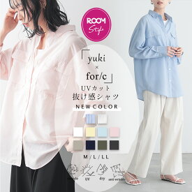 【最大30％OFFクーポン 21日9:59迄】【yuki×for/cコラボ】速乾 UVカット ダブルポケット シャツ レディース シワになりにくい リサイクルポリエステル サスティナブル 春 夏 秋 M Lサイズ 洗濯可 for/c フォーシー ドキ子 コラボ 楽天room【メール便可】