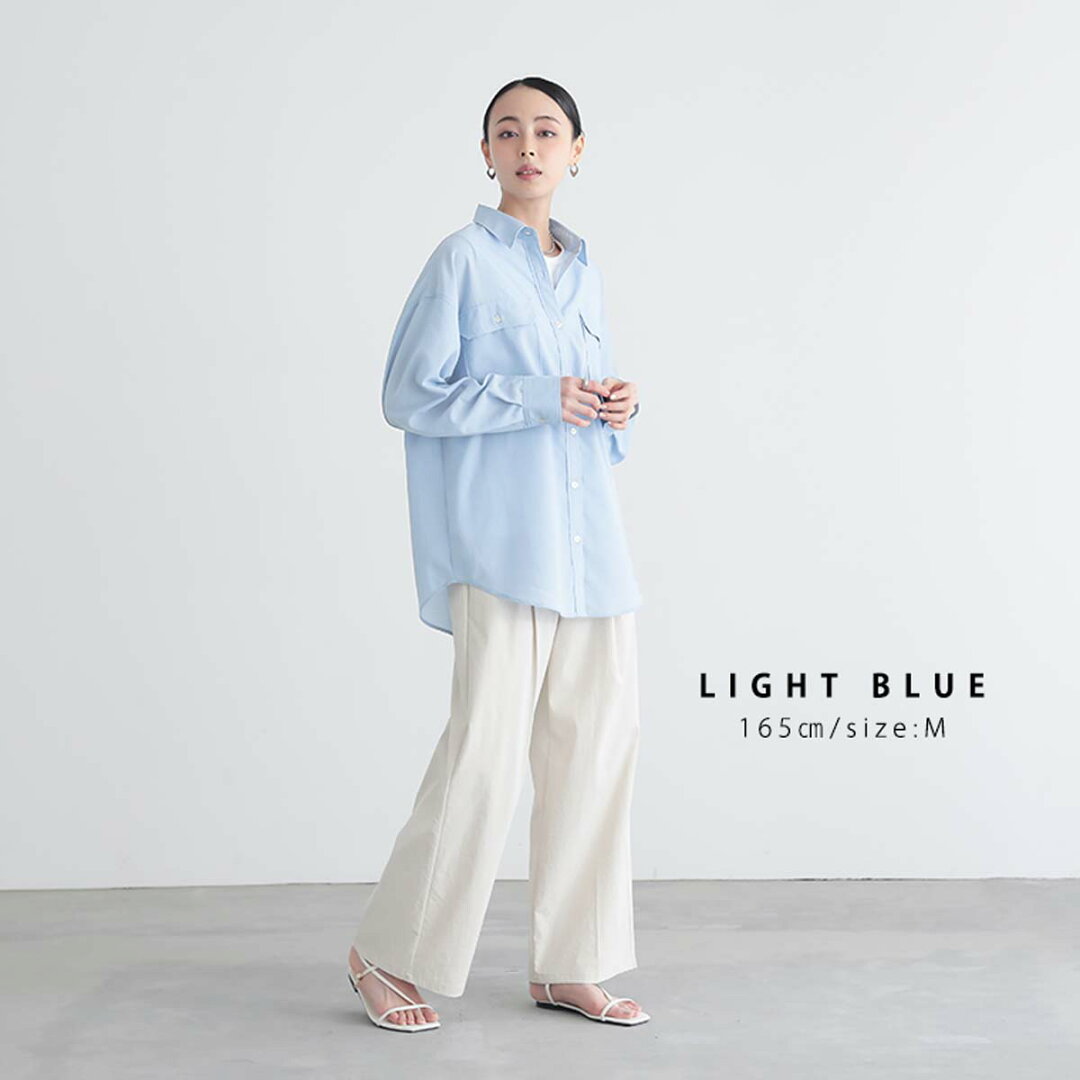 【yuki×for/cコラボ】速乾 UVカット ダブルポケット シャツ レディース シワになりにくい リサイクルポリエステル サスティナブル 春 夏 秋 M Lサイズ 洗濯可 for/c フォーシー ドキ子 コラボ 楽天room【メール便可】 - メイン画像 14