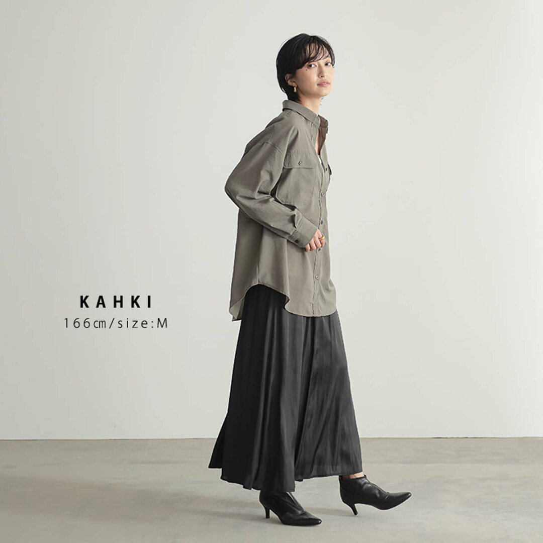 【yuki×for/cコラボ】速乾 UVカット ダブルポケット シャツ レディース シワになりにくい リサイクルポリエステル サスティナブル 春 夏 秋 M Lサイズ 洗濯可 for/c フォーシー ドキ子 コラボ 楽天room【メール便可】 - メイン画像 18
