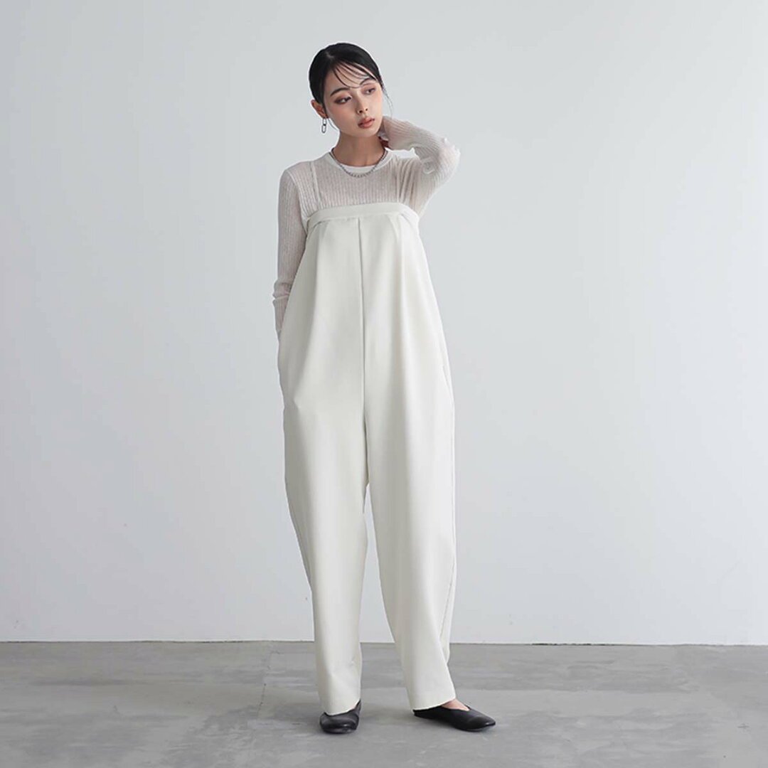 【50%OFFクーポン 13日23:59迄】きれいめ オールインワン レディース ボトム パンツ ジャンプスーツ ロンパース ワンピース Vネック ノースリーブ 楽ちん 着回し きれいめ カジュアル リサイクルポリエステル エコ 春 夏 秋 冬 M L サイズ 洗濯可 for/c フォーシー 楽天room - メイン画像 10