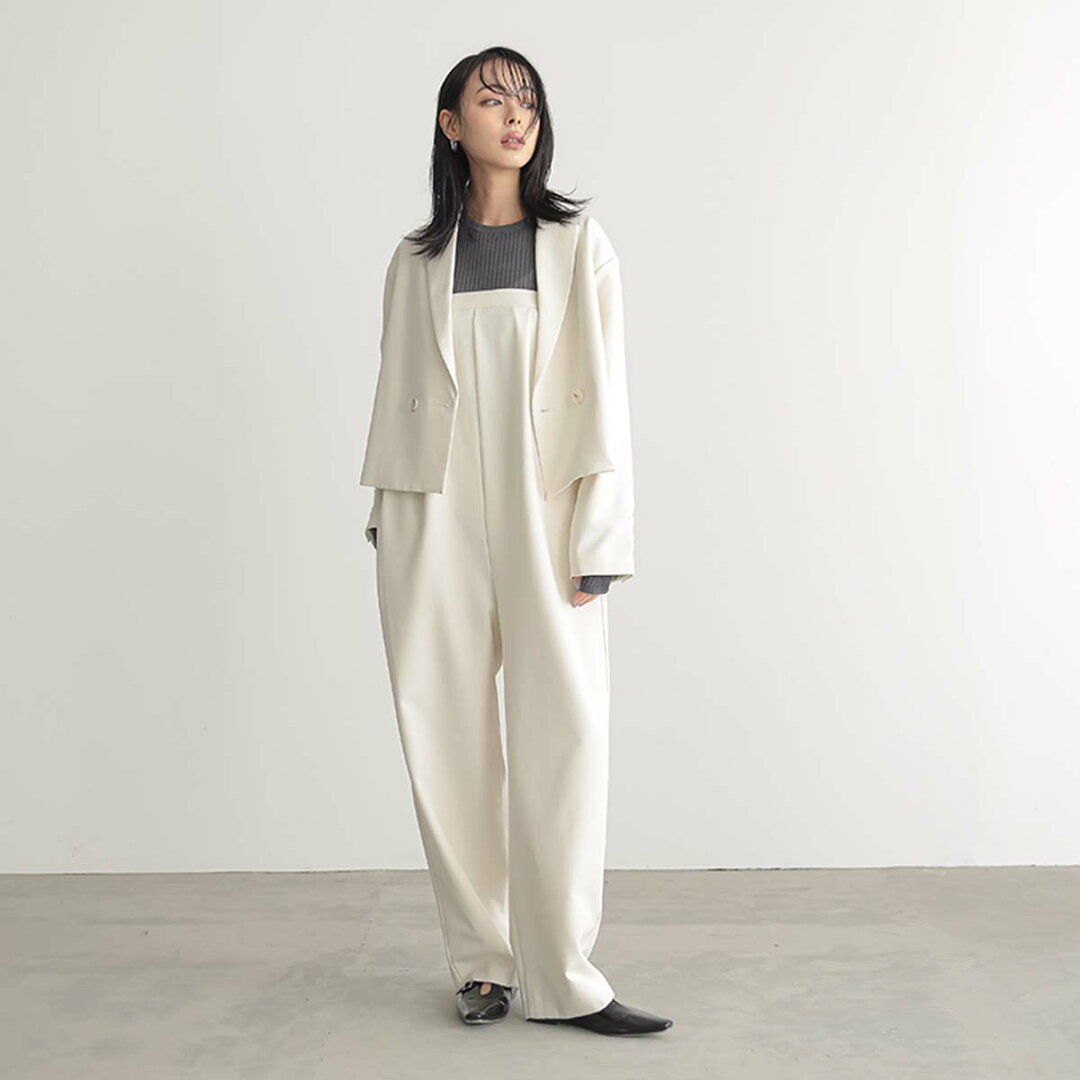 【50%OFFクーポン 13日23:59迄】きれいめ オールインワン レディース ボトム パンツ ジャンプスーツ ロンパース ワンピース Vネック ノースリーブ 楽ちん 着回し きれいめ カジュアル リサイクルポリエステル エコ 春 夏 秋 冬 M L サイズ 洗濯可 for/c フォーシー 楽天room - メイン画像 13