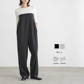 【50％OFFクーポン 19日9:59迄】きれいめ オールインワン レディース ボトム パンツ ジャンプスーツ ロンパース ワンピース Vネック ノースリーブ 楽ちん 着回し きれいめ カジュアル リサイクルポリエステル エコ 春 夏 秋 冬 M L サイズ 洗濯可 for/c フォーシー 楽天room