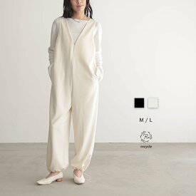 【50％OFFクーポン 19日9:59迄】きれいめ オールインワン レディース ボトム パンツ ジャンプスーツ ロンパース ワンピース Vネック ノースリーブ 楽ちん 着回し きれいめ カジュアル リサイクルポリエステル エコ秋 冬 M L サイズ 洗濯可 for/c フォーシー 楽天room