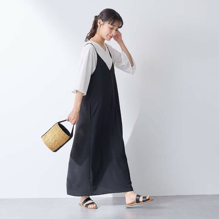 楽天市場】キャミワンピース レディース ロングワンピース ロング丈  