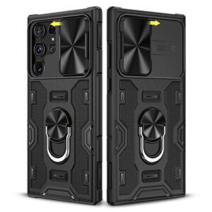 yzCaka S22 UltraP[XAGalaxy S22 UltraP[X XChJJo[&X^ht 360°]OX^htCیP[X Samsung Galaxy S22 Ultra 5Gp -ubN