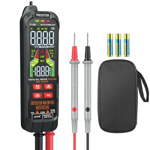 �y���������zProster �e�X�^�[ �f�W�^���}���`���[�^�[ 6000�J�E���g �J���[�\�� �f���A�� �p�����[�^�[�\�� CAT III 600V�Ή� ����/�蓮�����W AC/DC�d�� ��R �Ód�e�� ���g�� ���x �_�C�I�[�h NCV 