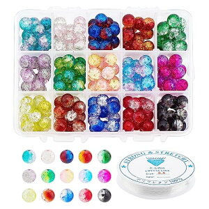 yzPandaHall Elite 195/ KXr[Y 10mm 15F Ehr[Y NbNr[Y  e͐ t DIYp |pi ANZT[p[c f  F