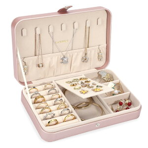 �y���������zLANDICI �W���G���[�{�b�N�X PU���U�[�W���G���[�P�[�X �W���G���[�{�b�N�X �w�֒u���W���G���[���[�P�[�X �g�їp �����^�� �d�؂�t����Δ� jewelry box organizer ���ウ��[�ڂ���