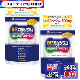 【送料無料】ワダカルシウム製薬 BPカルシウム ＆ マグネシウム コラーゲン サプリメント 【栄養機能食品】骨折 骨密度 イソフラボン ビタミンD サプリ [国内生産] サイズ：2袋