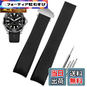 �y���������z[HEYOZURY] TAG HEUER �x���g ���o�[ ���v�o���h 22mm �V���R�� �_�炩�� �r���v�x���g �r���v�o���h D�o�b�N���� �r���v�o���h TAG HEUER (�^�O�z�C���[) �Ή� �����t�������x���g�H��t