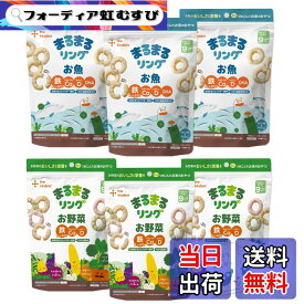 【送料無料】the kindest（ カインデスト ）まるまるリング 6袋（お野菜x3袋、お魚x3袋）えいようのおはなし付き [ 9ヶ月 から 赤ちゃん おやつ スナック ベビーフード 幼児 発芽玄米 野菜 鉄 ]