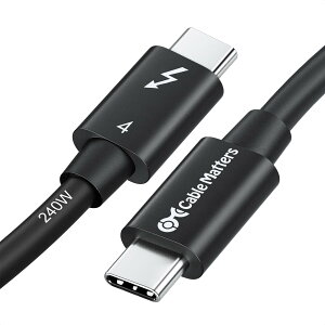 yz[Intel F] Cable Matters 40Gbps Thunderbolt 4 P[u - 1mA8K@60HzE240W[dA T_[{g4 P[uA USB4 / Thunderbolt 3 / USB-Cʌ݊AubNAMacBook Air Pro/iPad Pro/AirΉ