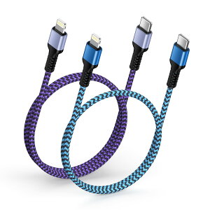 yzBioonis ^Cvc CgjOP[u 2{(0.3M+0.9M) usb-c to lightning iphone[dP[u PDΉ 20W}[d Type-c ACtH [dP[u iC҂ fh~ f[^] 