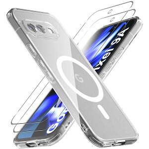 �y���������z�y1��+2���Z�b�g�zFor Google Pixel 9a �P�[�X(1��MagSafe�Ή�)+�K���X�t�B����(2��) Greerass �ی�P�[�X �N���A TPU+PC�f�� �ϏՌ� �Ռ��z�� �S�ʕی� �J�����ی� ���^ �y�� ����~�� ���΂�