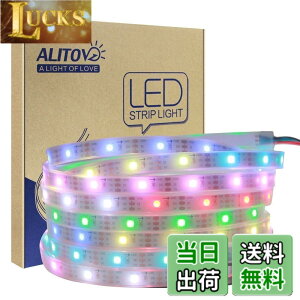 �y���������zALITOVE LED�e�[�v���C�g �C���~�l�[�V���� LED���C�g WS2812B �A�h���X�\ 5050 RGB SMD 5 m 150�s�N�Z�����F �h��IP67�z���C�gPCB DC5V