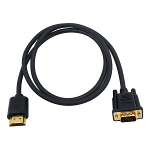 �y���������zDuttek HDMI to VGA �ϊ��P�[�u��, HDMI�I�X to VGA�I�X�ϊ��A�_�v�^�P�[�u�� �����b�L�R�l�N�^�[ �����]�� 1080P (��) (HDMI to VGA 1m)