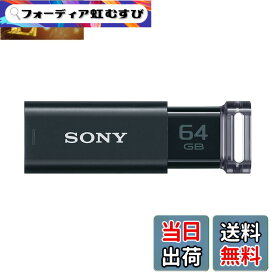 【送料無料】ソニー(SONY) USBメモリ USB3.1 64GB ブラック キャップレス USM64GUB [国内正規品]